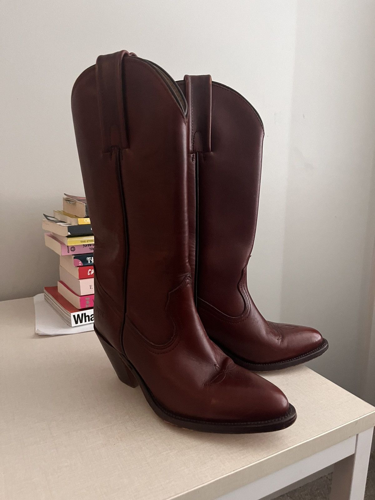 Frye Reddish Brown Cowboy Frye Boots Size US 5.5 / IT 35.5 - 1 Thumbnail