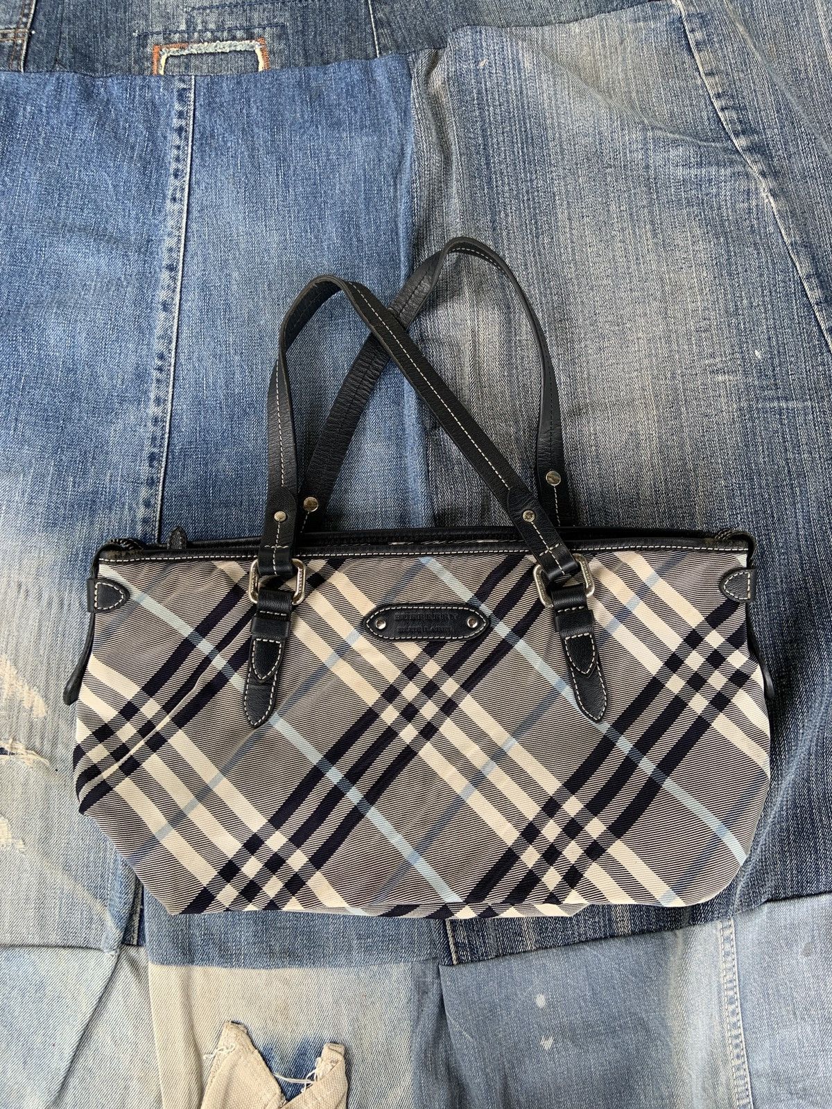 Burberry × Hermes × Vintage Vintage Burberry Blue Label Nova Check 