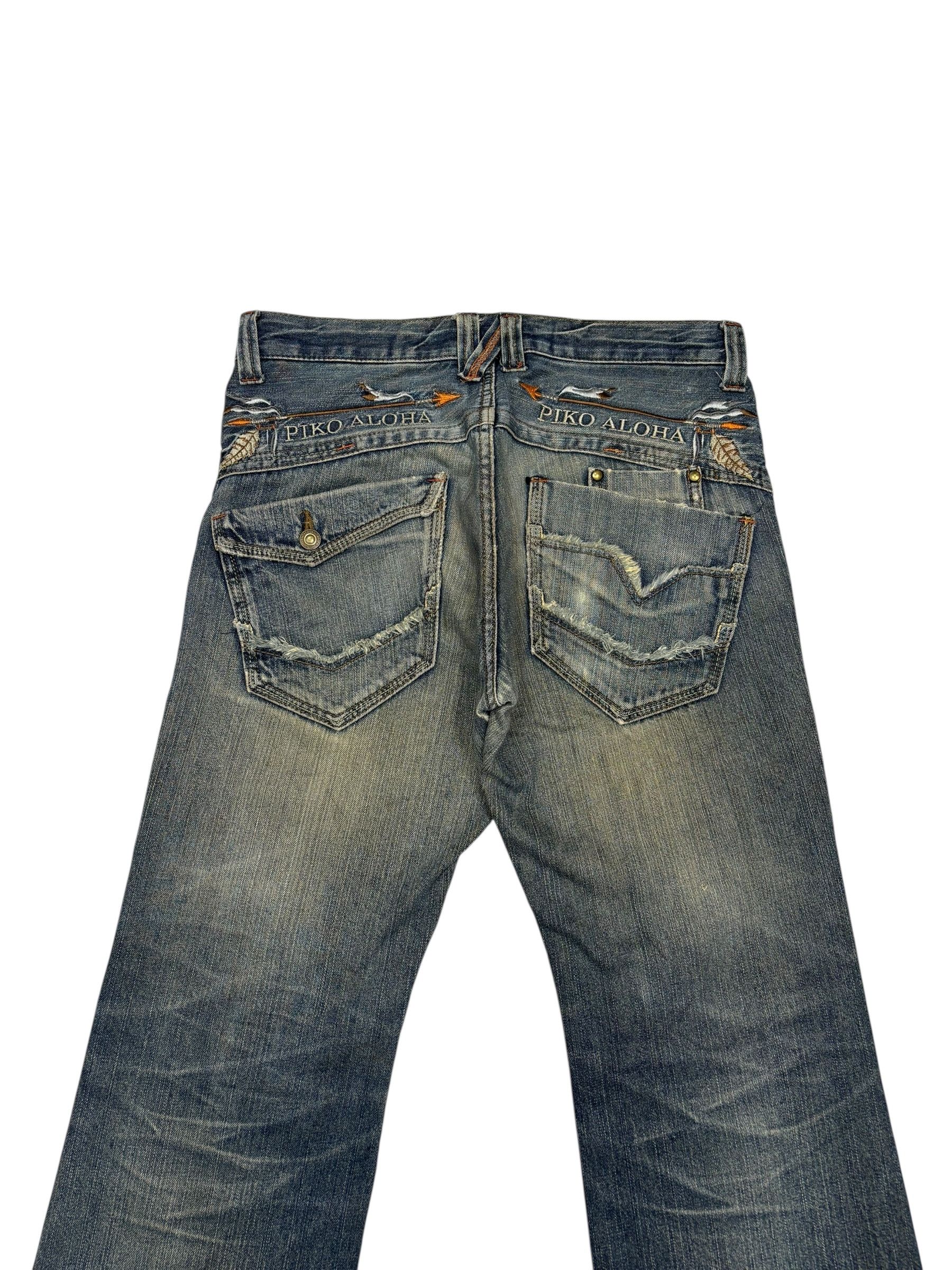 Hysteric Glamour × Undercover Vintage Piko Aloha Bootcut Distressed Denim Jeans Size US 32 / EU 48 - 4 Thumbnail