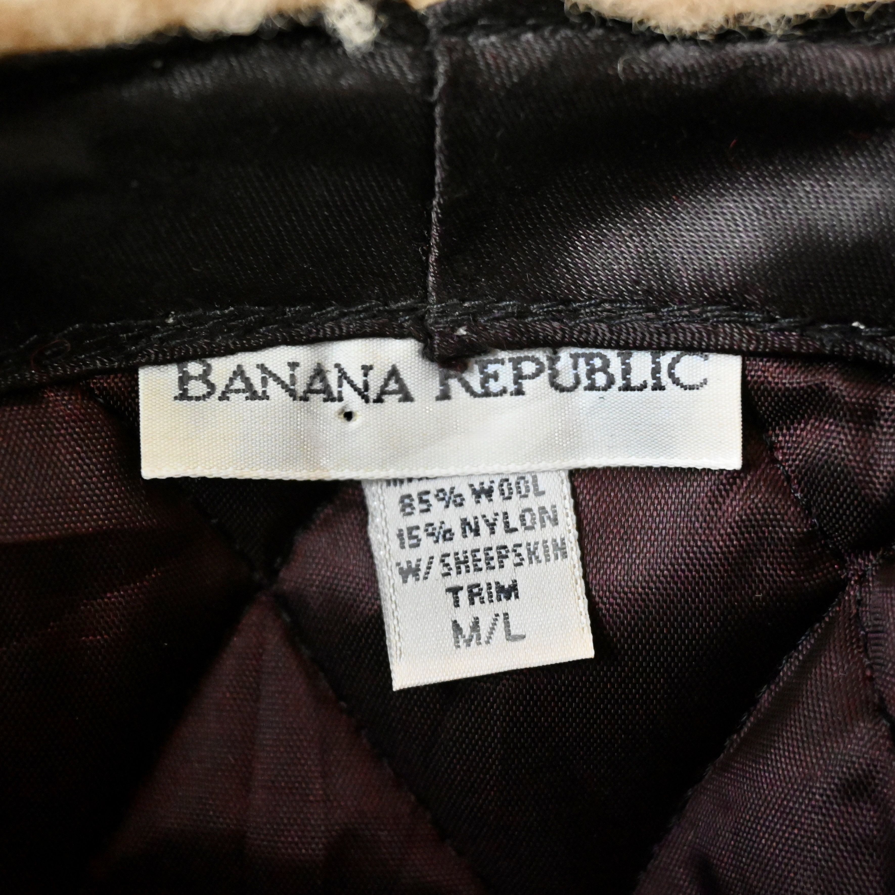 Banana Republic VTG 1990s BANANA REPUBLIC shearing earflap hat, made in USA Size ONE SIZE - 16 Thumbnail