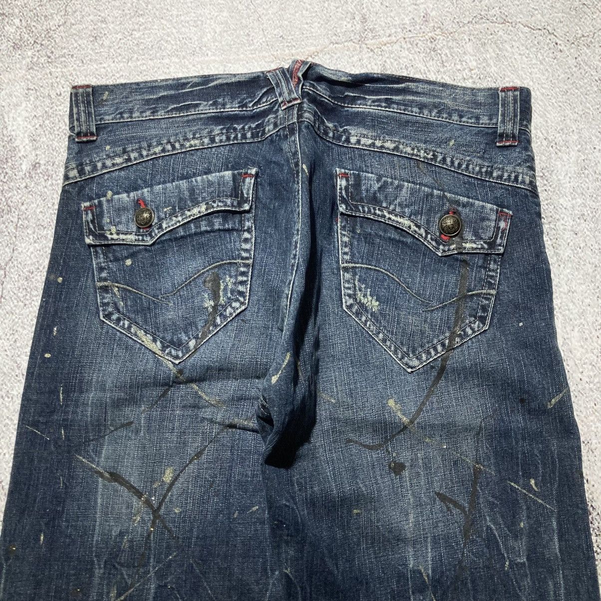 Japanese Brand 2000s Sorridere Distressed Ripped Denim Pants Y2k Grunge Size US 36 / EU 52 - 12 Thumbnail