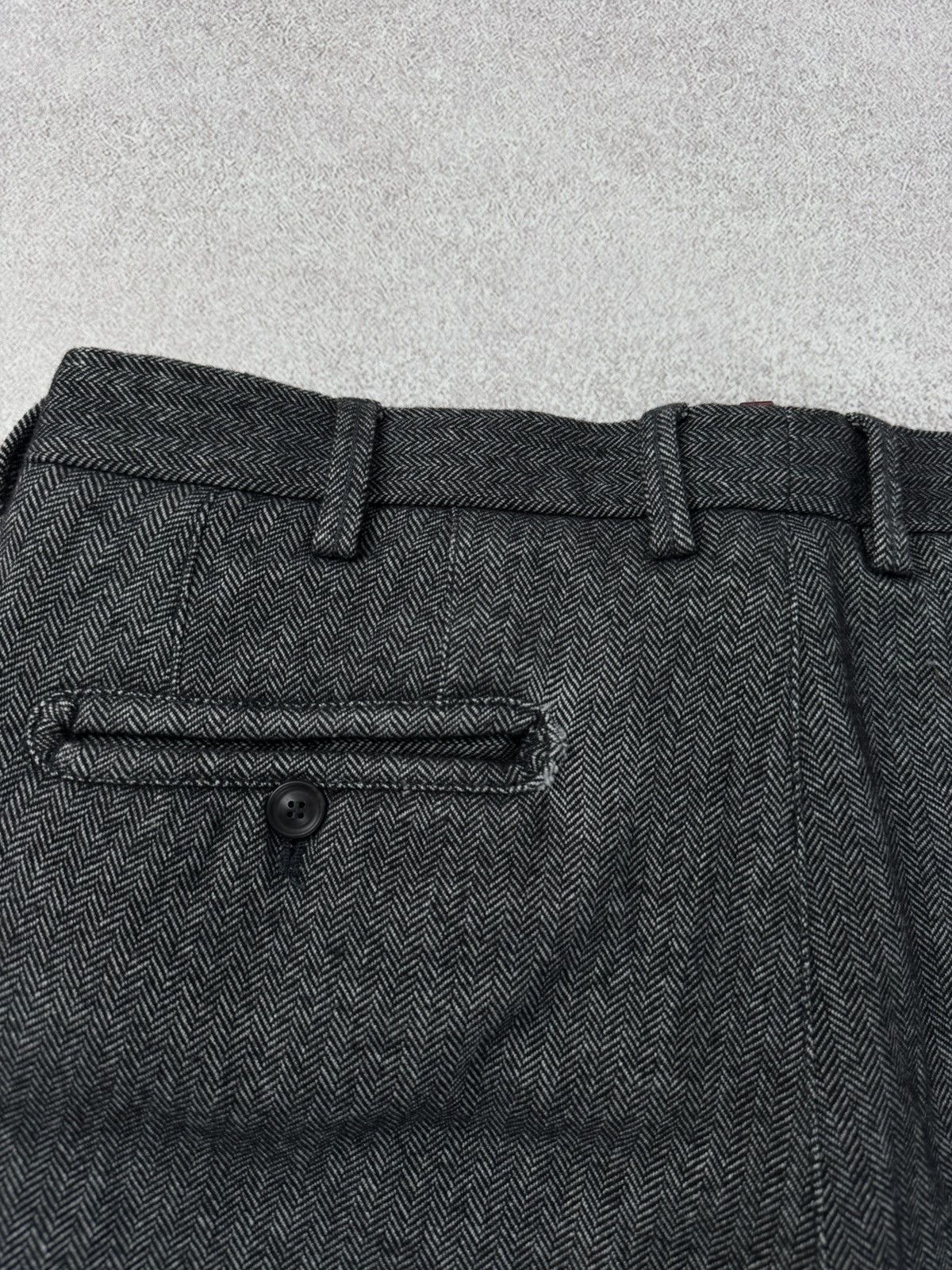 Messagerie Messagerie Gray Herringbone Wool Trousers Pants Size 46 Size US 32 / EU 48 - 15 Thumbnail