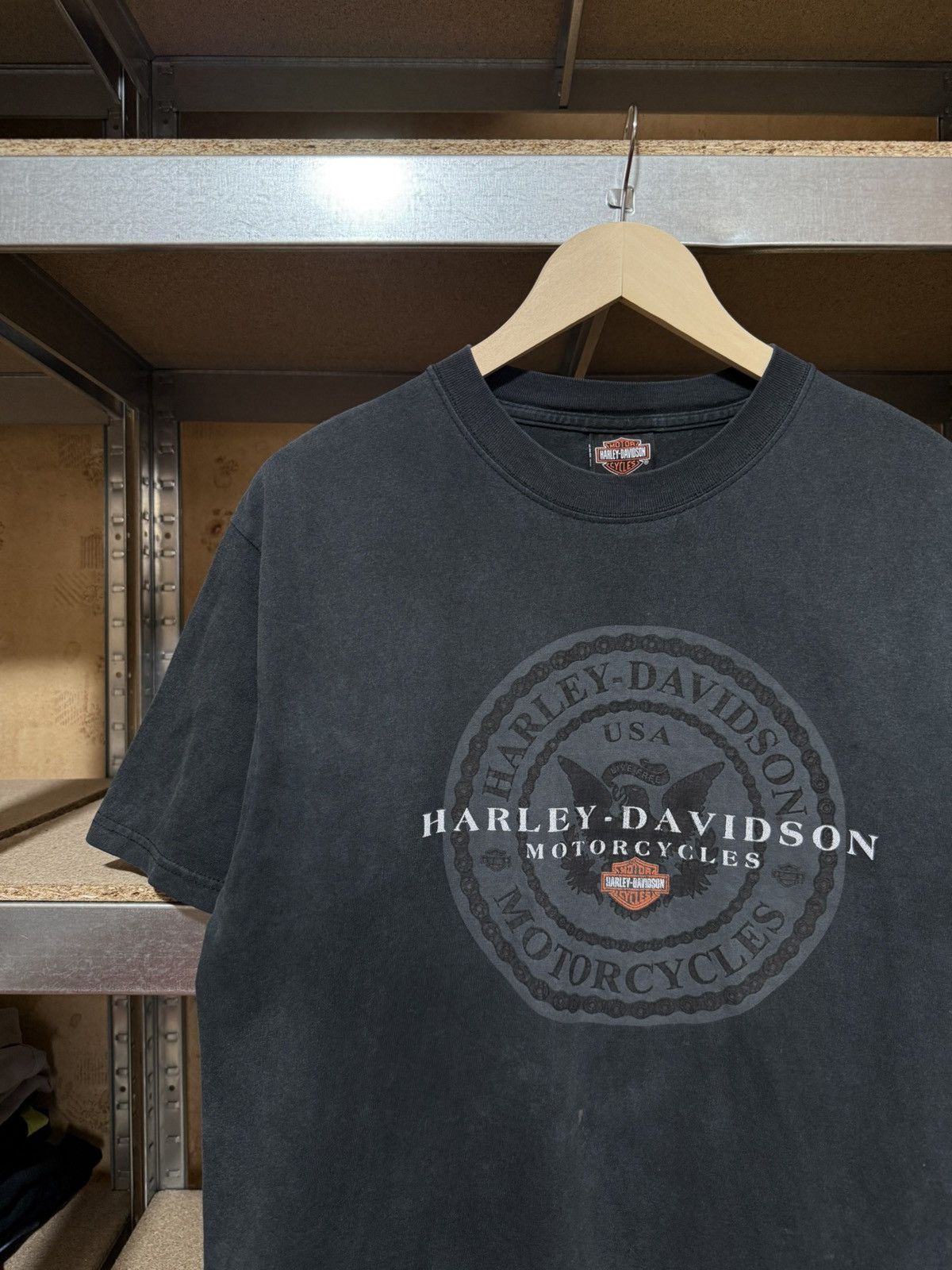 Band Tees × Harley Davidson × Vintage Vintage 1990s Harley Davidson Motorcycles London T-Shirt Y2K Size US L / EU 52-54 / 3 - 3 Thumbnail