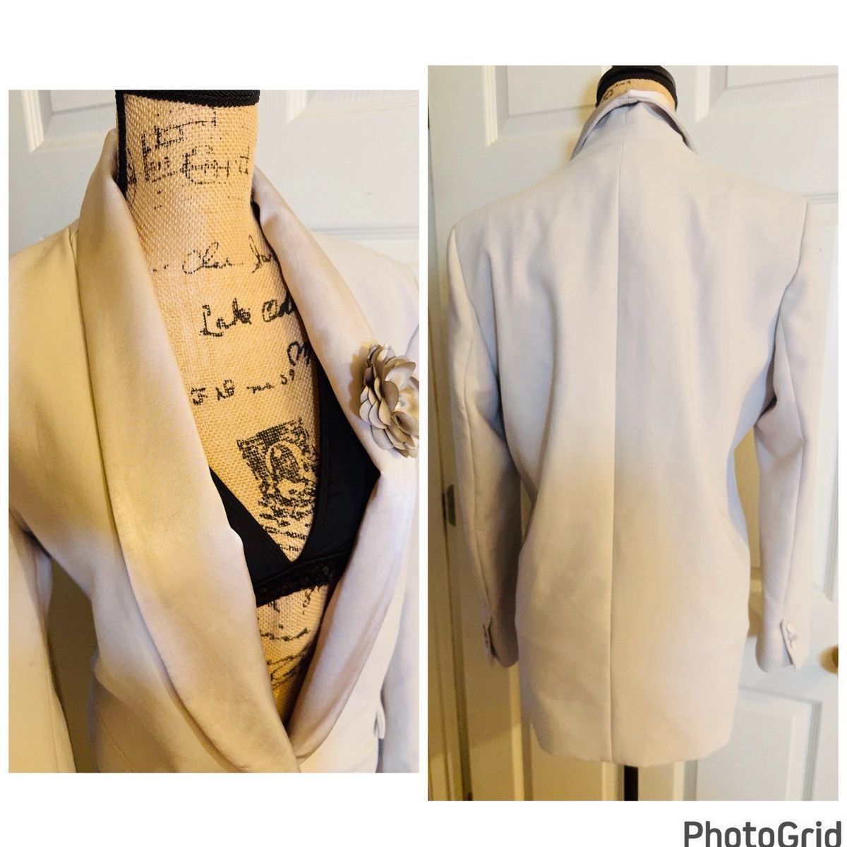 Zara ZARA Tuxedo Blazer with Flower Detail M Size M / US 6-8 / IT 42-44 - 4 Thumbnail