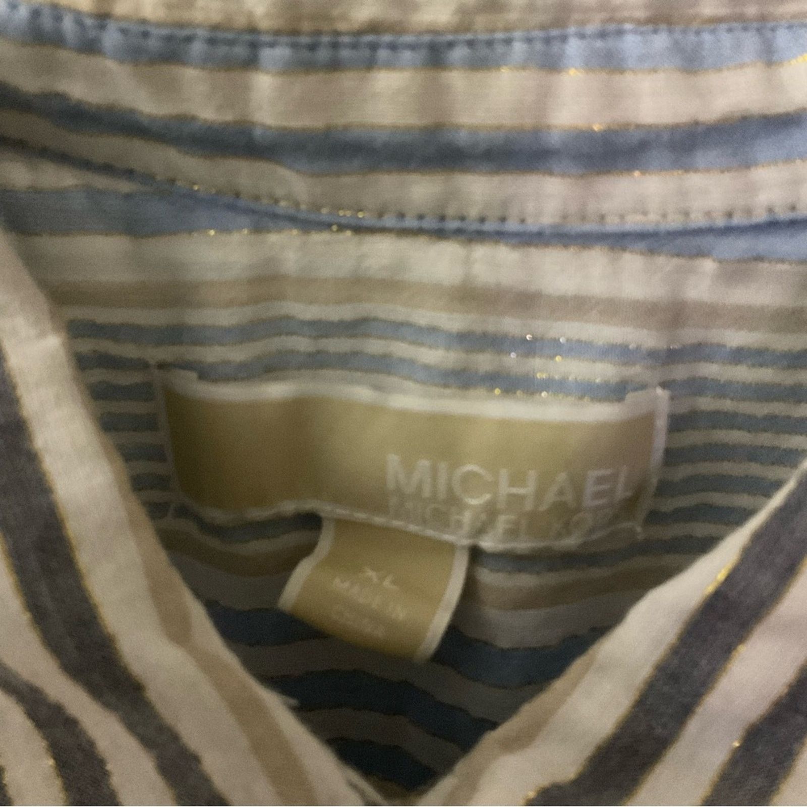 Michael Kors MiCHAEL Michael Kors Cropped Blouse Front Tie XL Size XL / US 12-14 / IT 48-50 - 9 Thumbnail