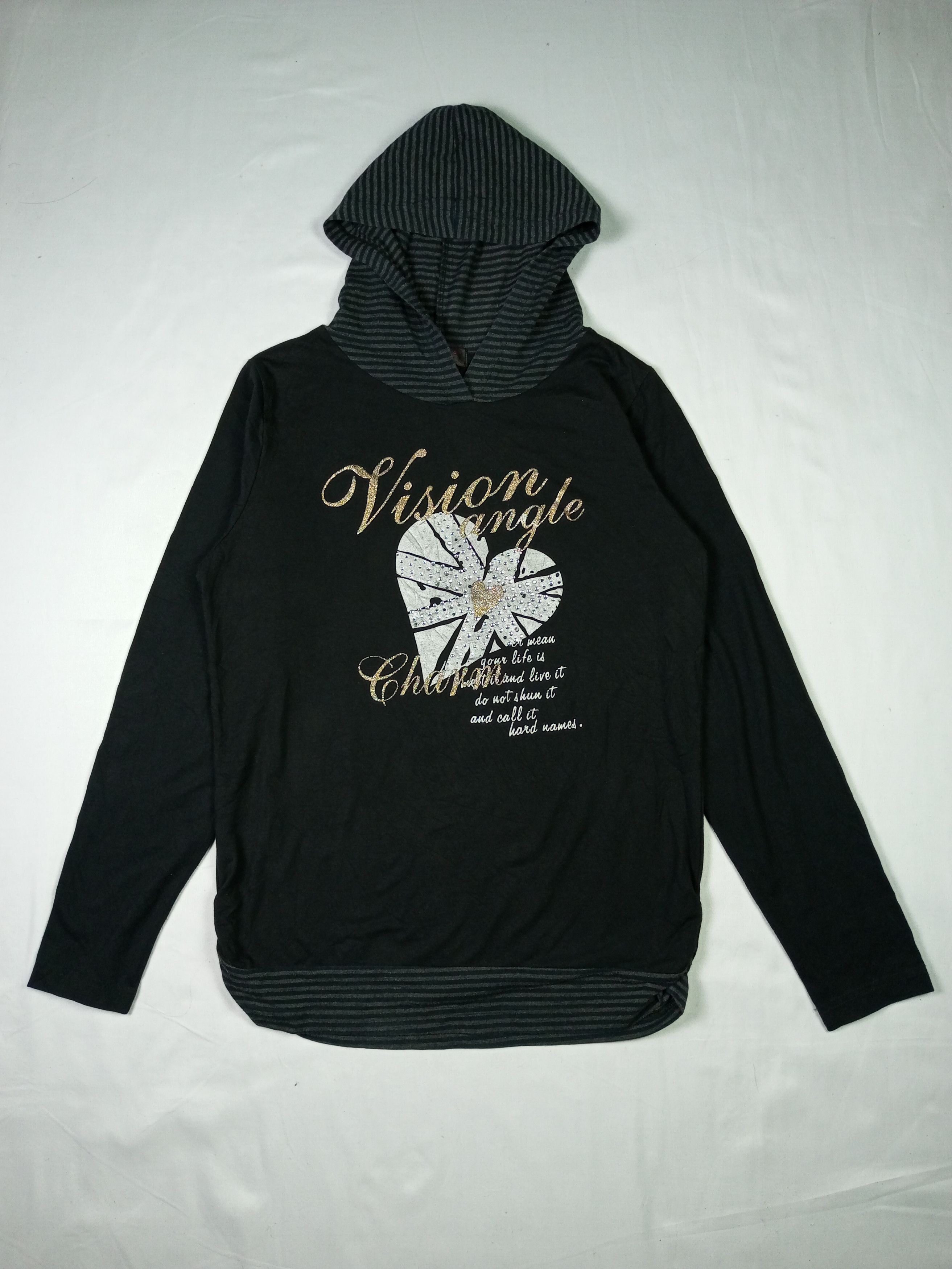 Japanese Brand Japanese brand - Longsleeve Hoodie Poem T Shirt Issey style Size L / US 10 / IT 46 - 1 Thumbnail