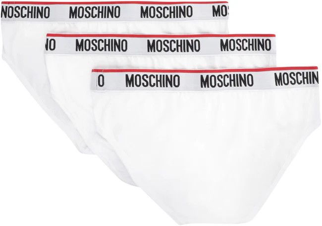 Moschino o1y0225 Size : M / Logo 3 Piece Brief in White Size ONE SIZE - 3 Thumbnail