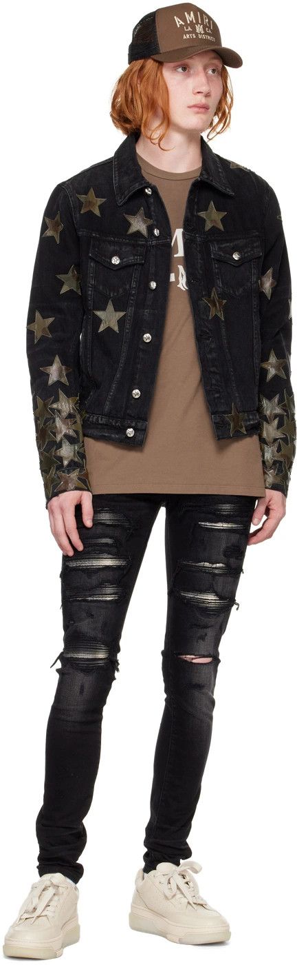 Amiri o1mle0426 Chemist Trucker Jacket in Aged Black Size US XL / EU 56 / 4 - 4 Thumbnail