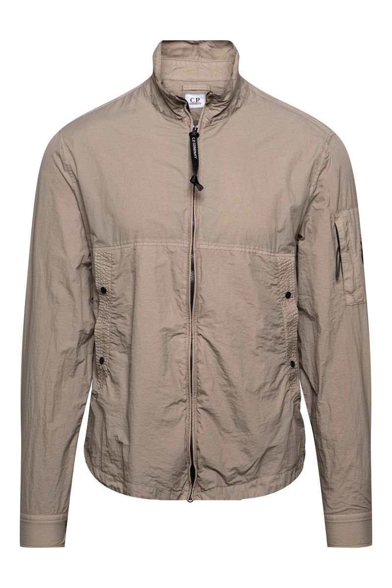 o1y1224 Logo Turtleneck Jacket in Beige