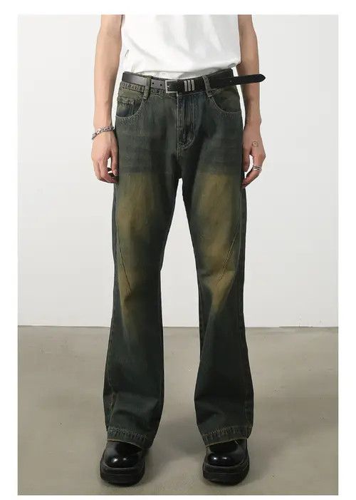 VIBE Japanese style washed distressed loose flared jeans Size US 32 / EU 48 - 6 Thumbnail