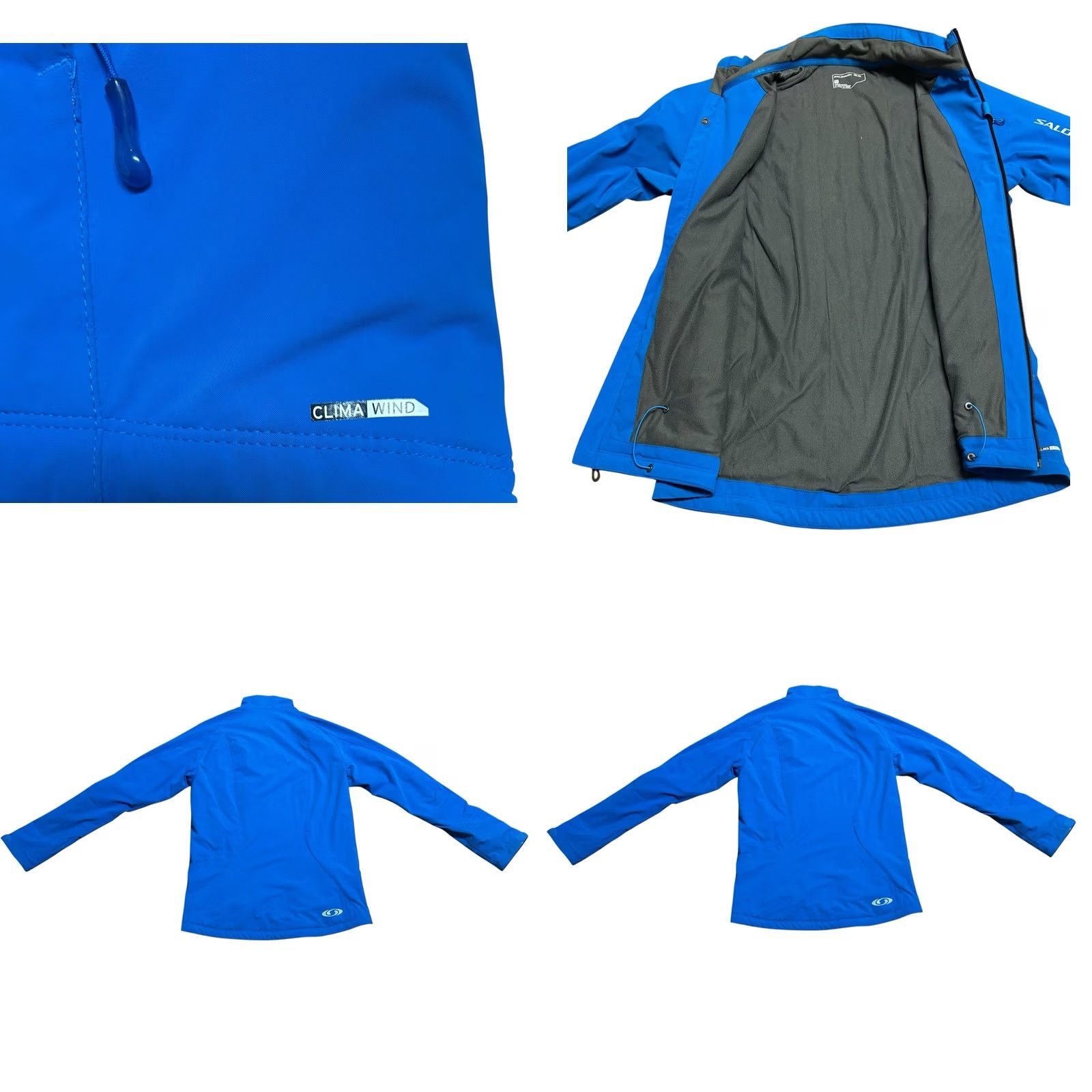 Salomon Salomon Men's Soft Shell Fleece Jacket Full Zip Blue Size M sweater Size US M / EU 48-50 / 2 - 8 Thumbnail