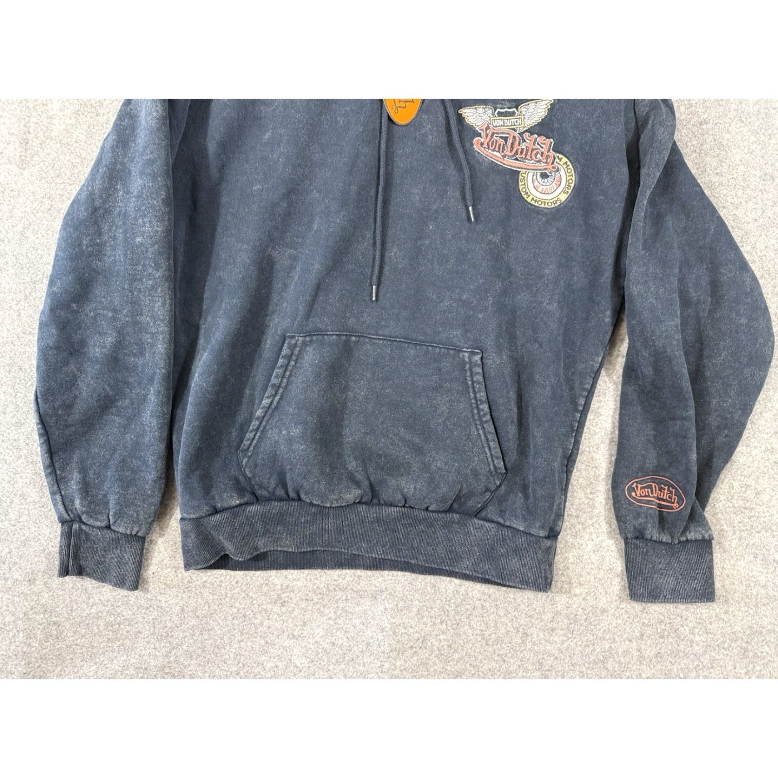 Von Dutch VINTAGE Von Dutch Motorcycles Hoodie Sweatshirt Men Sz S Blue Pullover Double Sided NWT Size US S / EU 44-46 / 1 - 4 Thumbnail