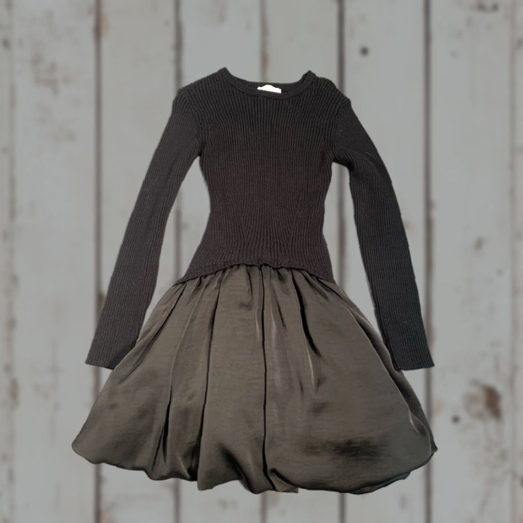 Vintage Mable Black Long Sleeve Dress Bubble Small Women S Regular Short Dress Dress Size S / US 4 / IT 40 - 1 Thumbnail