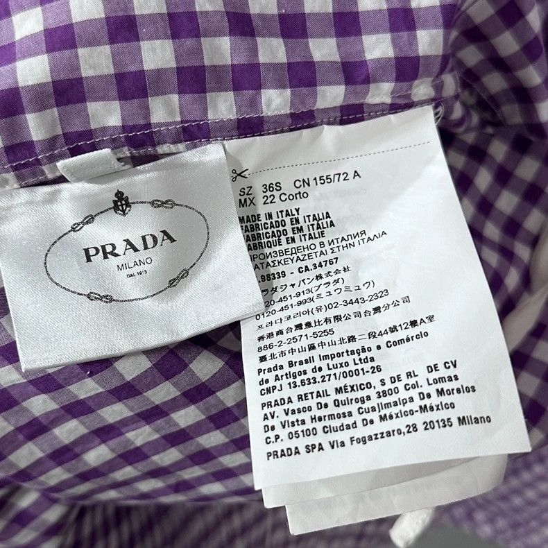 Prada Prada Plaid suspender shirt 2504-Nextarrow Size XS / US 0-2 / IT 36-38 - 6 Thumbnail