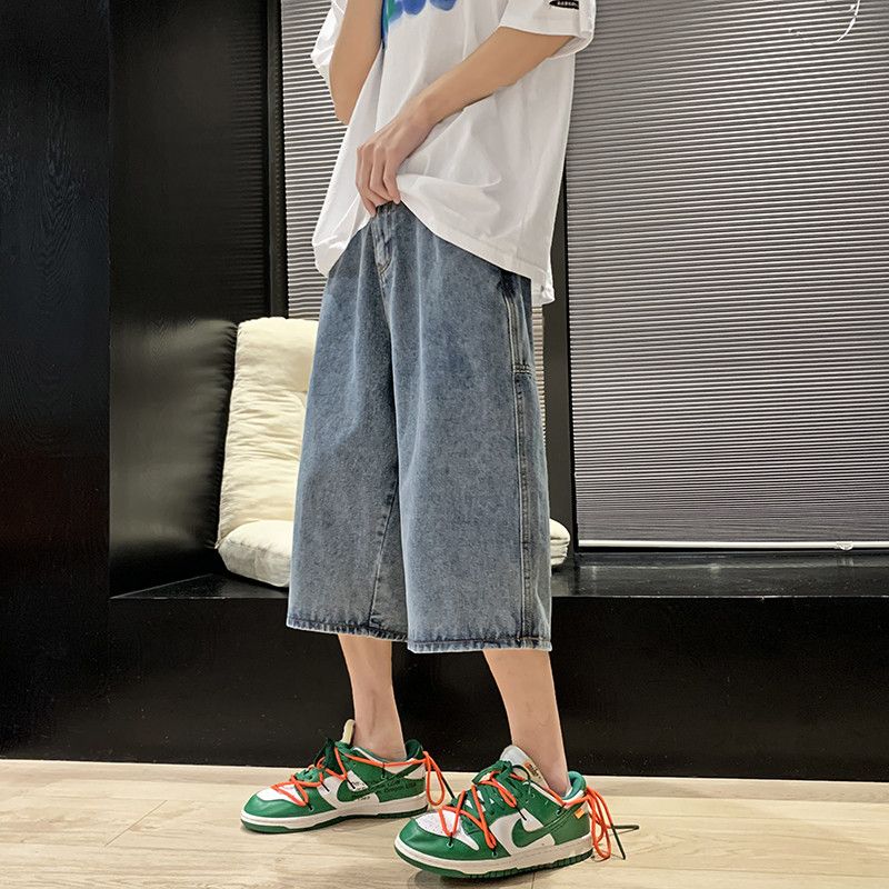 Japanese Brand × Jean Loose casual retro straight leg denim shorts Size US 30 / EU 46 - 5 Thumbnail
