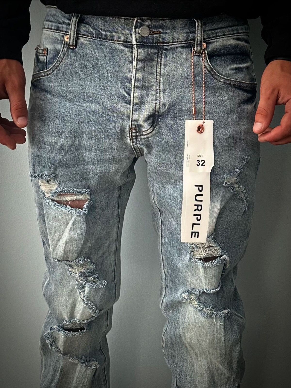 Other Mens Distressed Blue Jeans Size US 32 / EU 48 - 1 Thumbnail