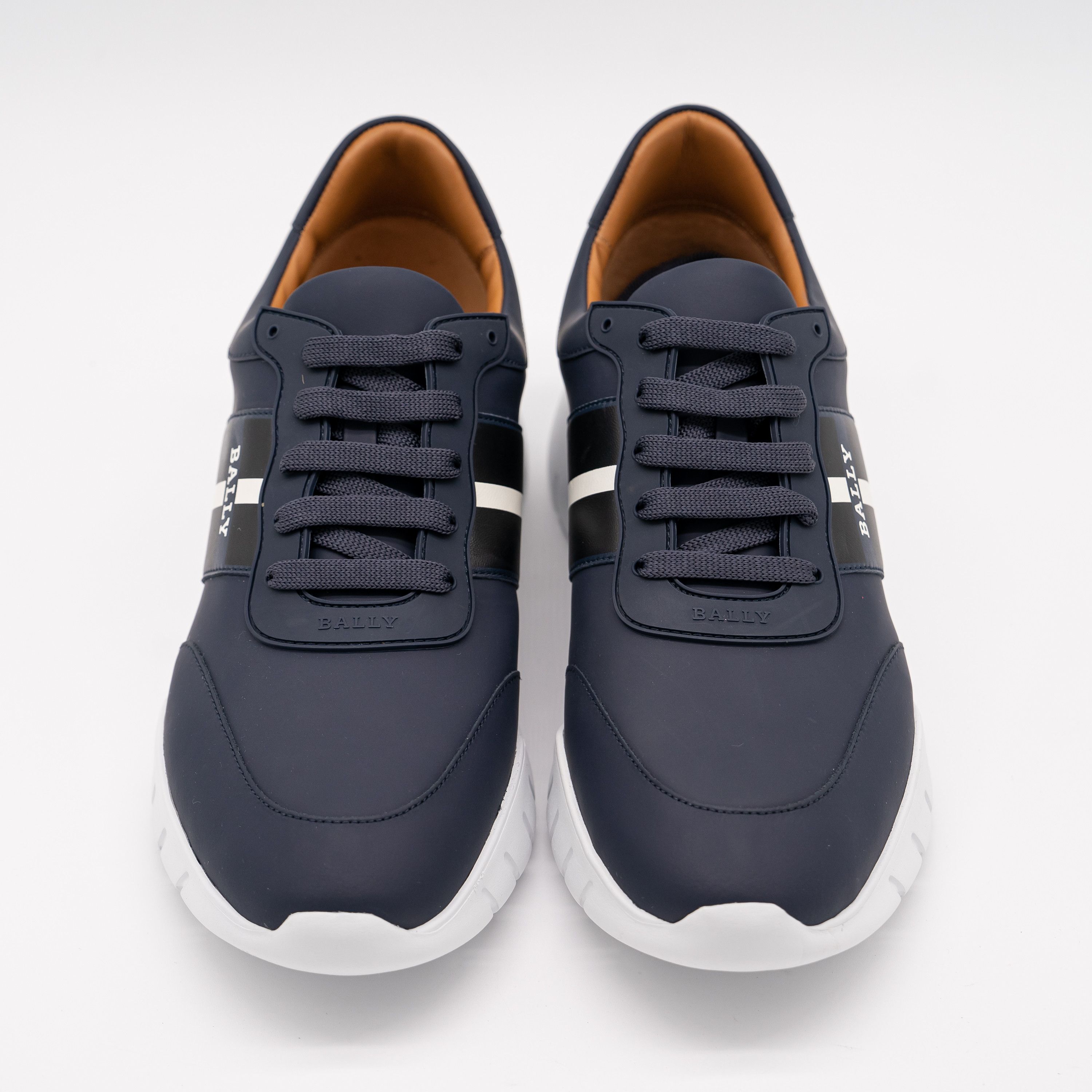 Bally 12 Bally Bronnye Blue Navy Sneakers Leather White Size US 12 / EU 45 - 3 Thumbnail