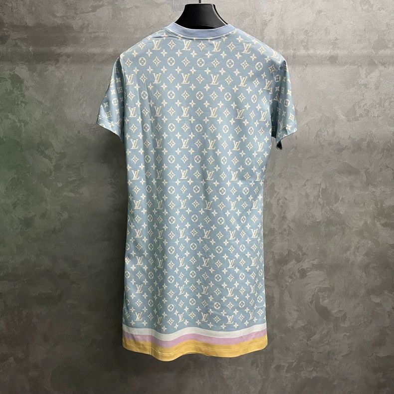 Louis Vuitton Louis Vuitton Blue Short Sleeve Dress-2507 Size 28" / US 6 / IT 42 - 5 Thumbnail