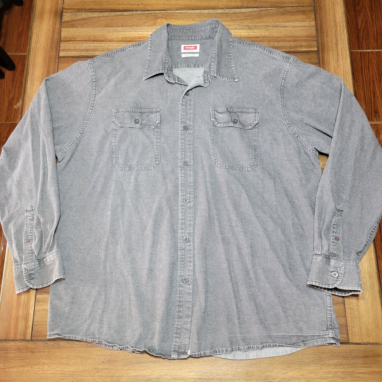Wrangler Wrangler Black Denim LS Full Button Shirt - Size 2XL Size US XXL / EU 58 / 5 - 1 Thumbnail
