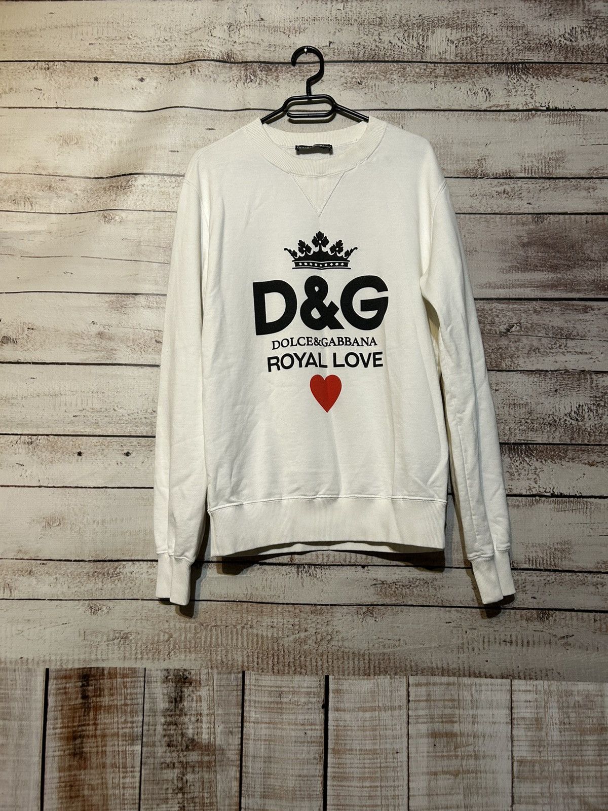 Image of Dolce Gabbana Sweatshirt in White, Men's (Size Small)