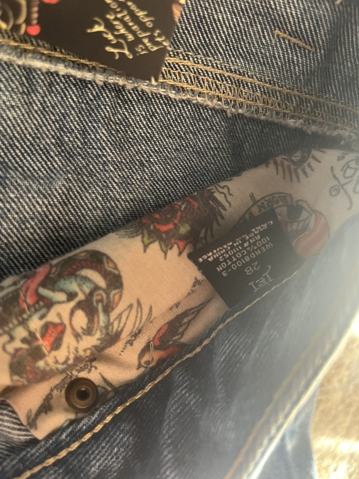 Ed Hardy GRAPHIC PAINT SPLATTER ED HARDY BAGGY JEANS NWT 28x32 Size US 28 / EU 44 - 7 Thumbnail