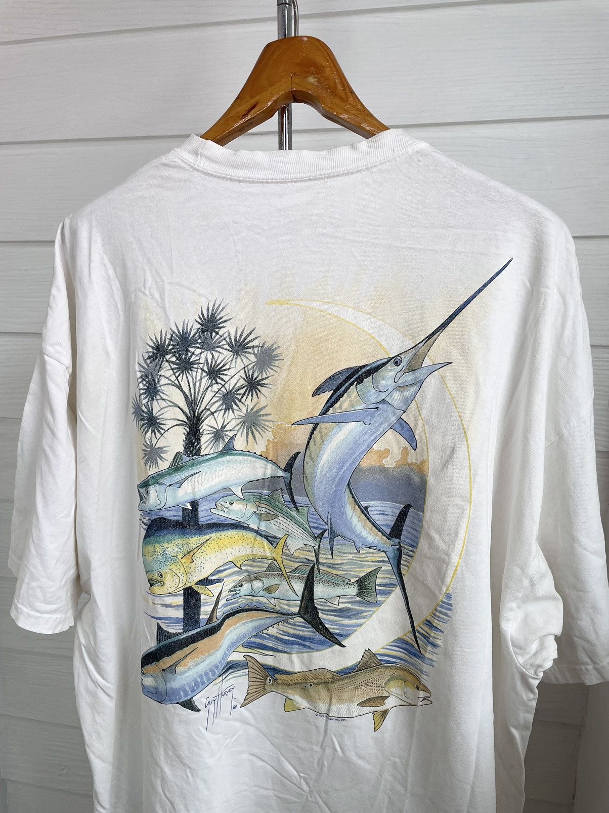 Guy Harvey × Vintage VINTAGE 2011 GUY HARVEY POCKET TEE Size US XXL / EU 58 / 5 - 3 Thumbnail