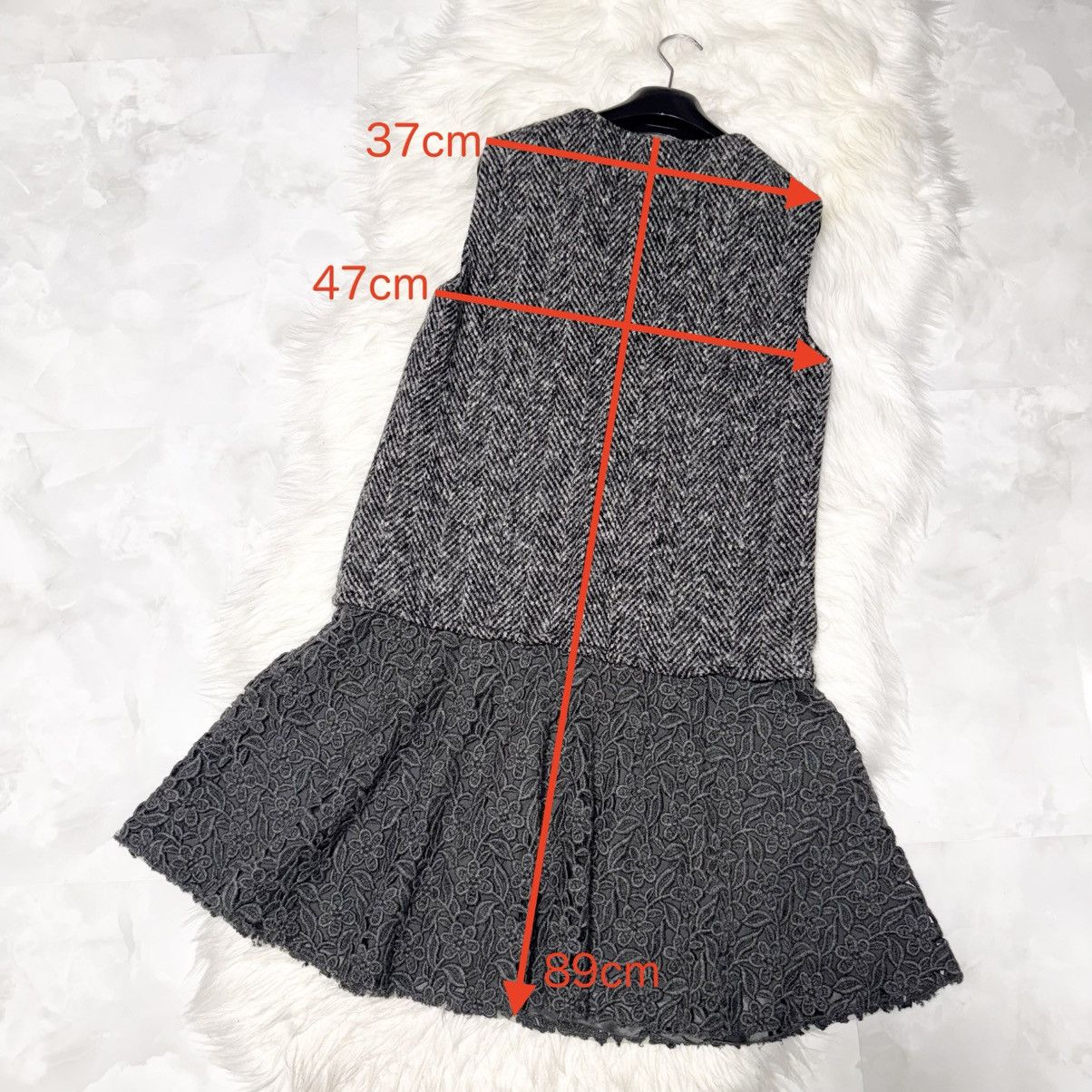 Dolce & Gabbana Authentic Dolce & Gabbana Floral Lace Tweed Dress 42 Gray Size M / US 6-8 / IT 42-44 - 4 Thumbnail
