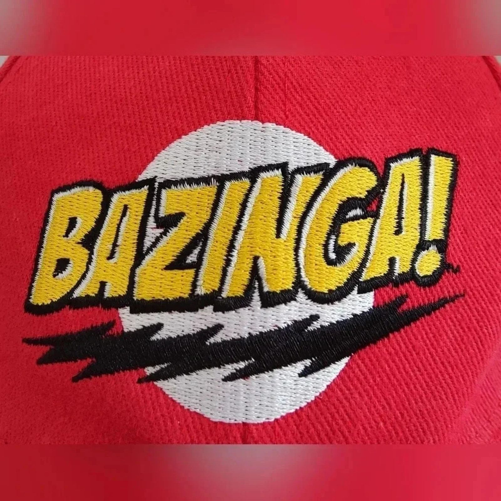 Ripple Junction Big Bang Bazinga! Snapback Hat Cap, One Size Adjustable, Red Size ONE SIZE - 6 Thumbnail