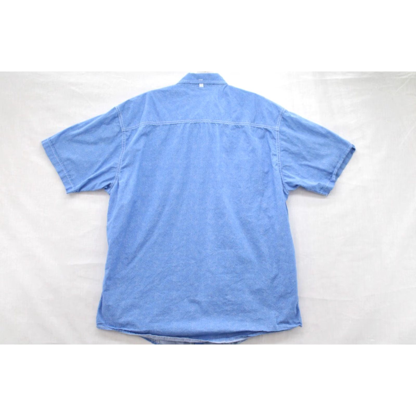 Vintage VINTAGE Age of Wisdom Pearl Snap Shirt Men's XXL Blue Short Sleeve Stylish Street Wear Size US XXL / EU 58 / 5 - 4 Thumbnail