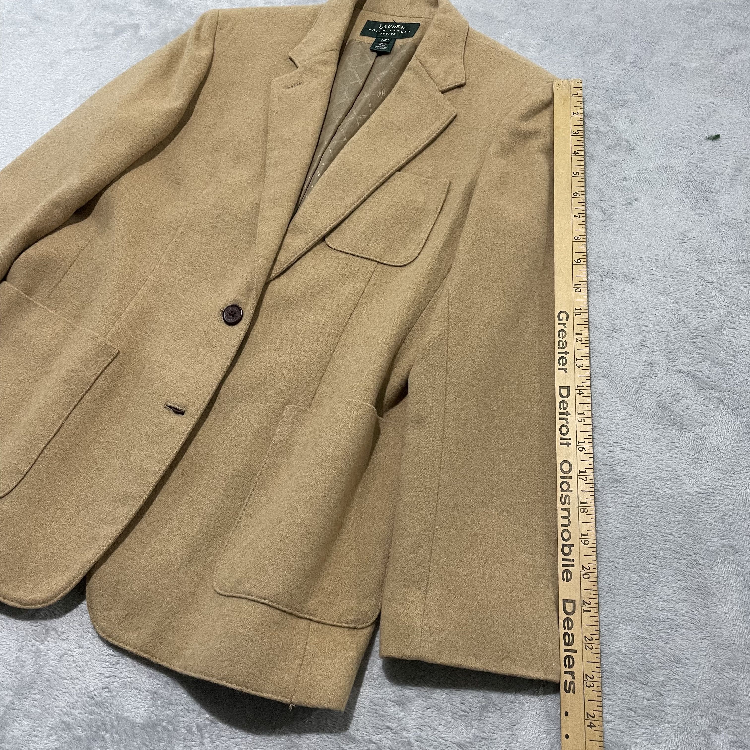 Lauren Ralph Lauren Lauren Ralph Lauren Camel Hair Blazer Women's 12P Sportcoat Size XL / US 12-14 / IT 48-50 - 13 Thumbnail