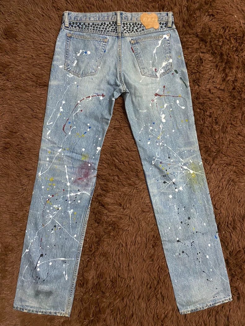 Number (N)ine Number (N)ine Size 2 Rivet splashed ink jeans 2503-Nextarro Size US 32 / EU 48 - 2 Thumbnail