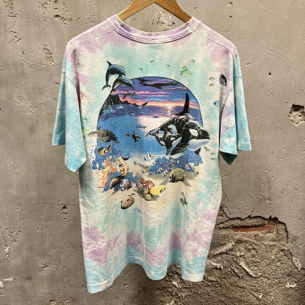 Liquid Blue Vintage 90s 1995 Aquatic Harmony Tie Dye Tee XL