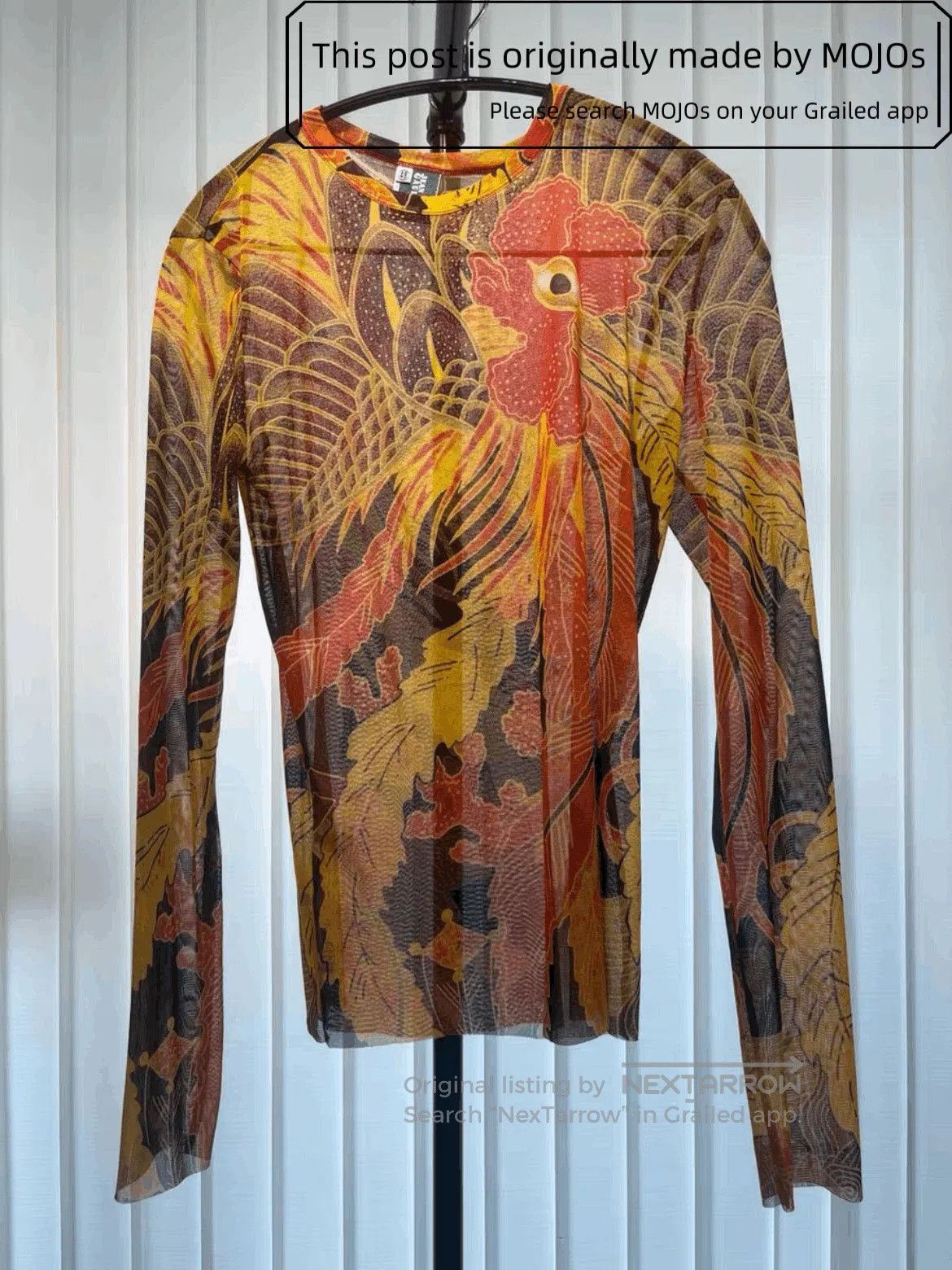 Jean Paul Gaultier Sz 48 Jean Paul Gautier Phoenix Painting L/S Tee. Size US M / EU 48-50 / 2 - 1 Thumbnail