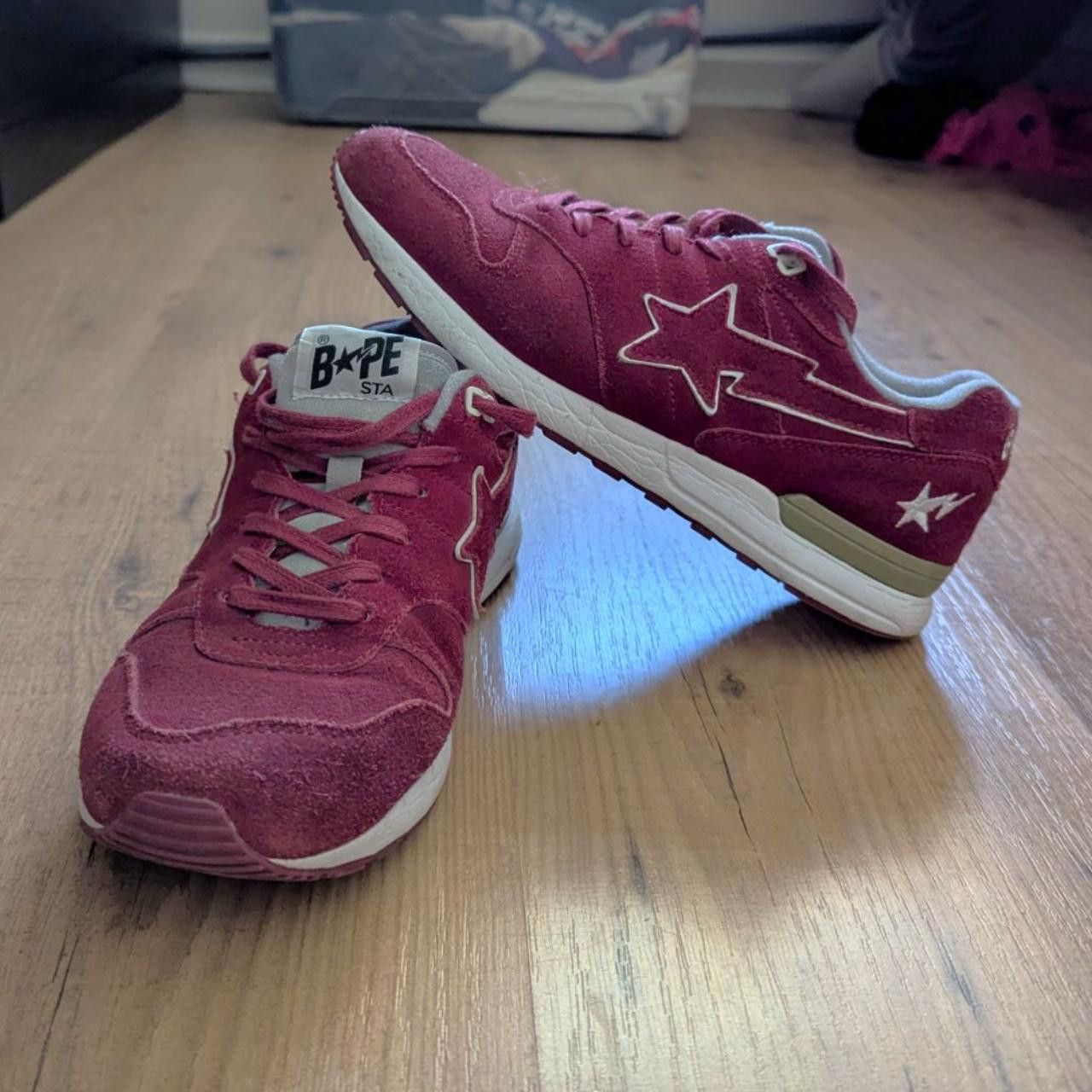 Bape Bape Sta Runners in Burgandy☀️ Size US 8 / EU 41 - 1 Thumbnail