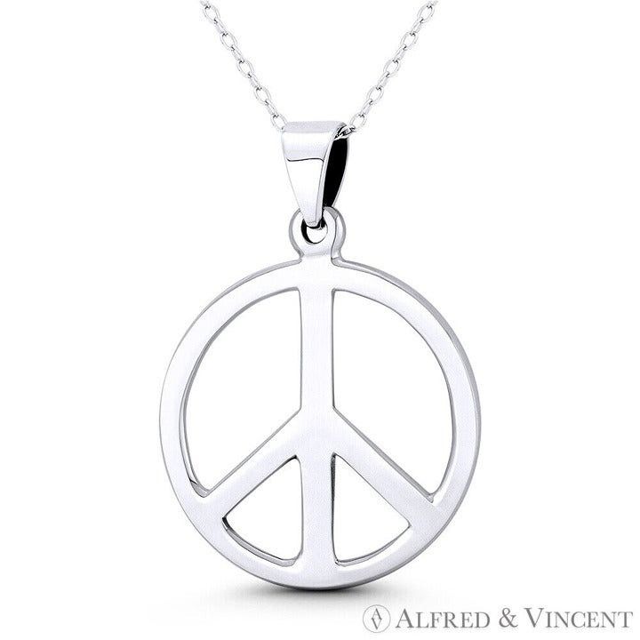 Other Peace Sign Symbol Cutout Hippie Charm Pendant Size ONE SIZE - 1 Preview