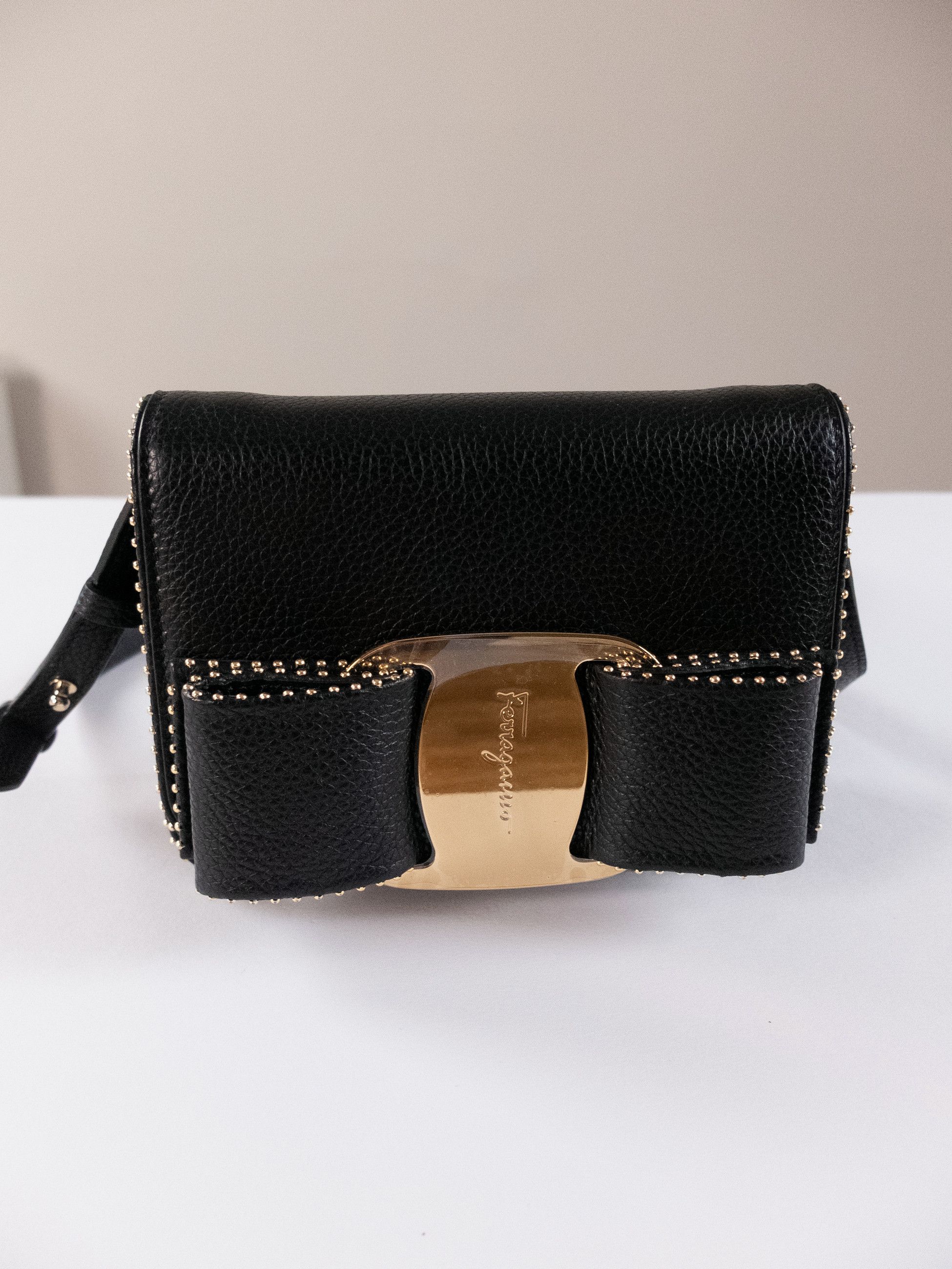 Salvatore Ferragamo SALVATORE FERRAGAMO Vara bow black leather mini shouder bag Size ONE SIZE - 8 Thumbnail
