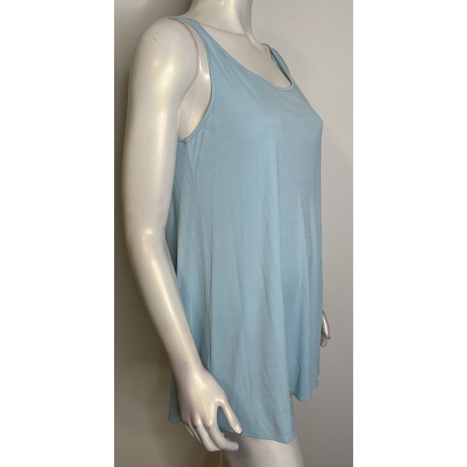 Eileen Fisher Eileen Fisher Capri Blue Scoop Neck Tunic Top M NWT Silk Size M / US 6-8 / IT 42-44 - 4 Thumbnail