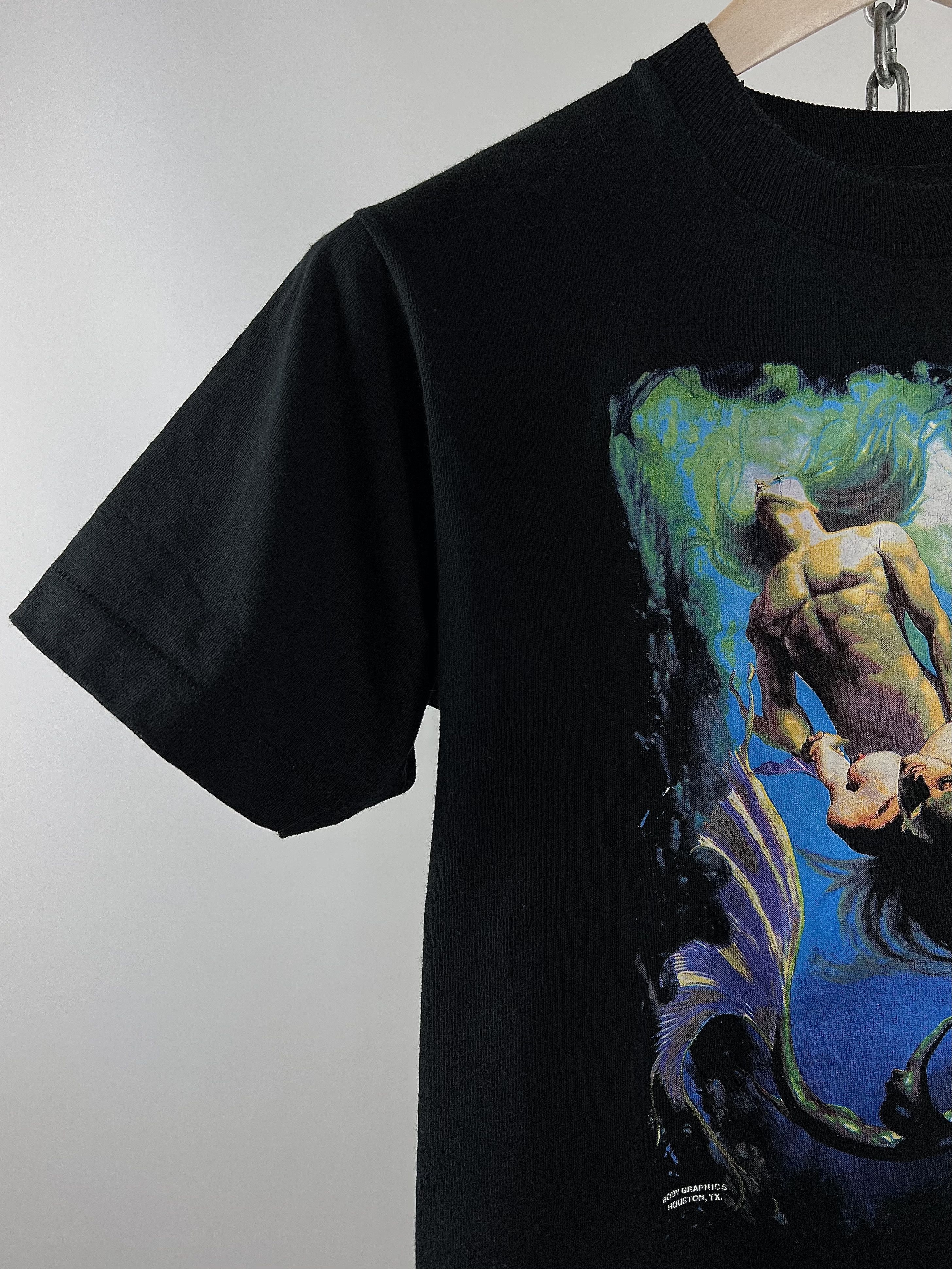 If Six Was Nine 90s Vintage Boris Vallejo Erotic Porn Mermaid T-Shirt Size US M / EU 48-50 / 2 - 5 Thumbnail
