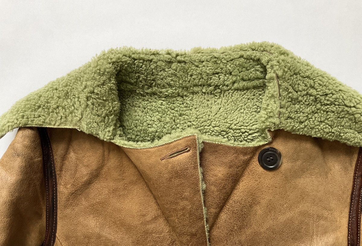 Vintage Vintage leather coat with green fur lining Size S / US 4 / IT 40 - 4 Thumbnail