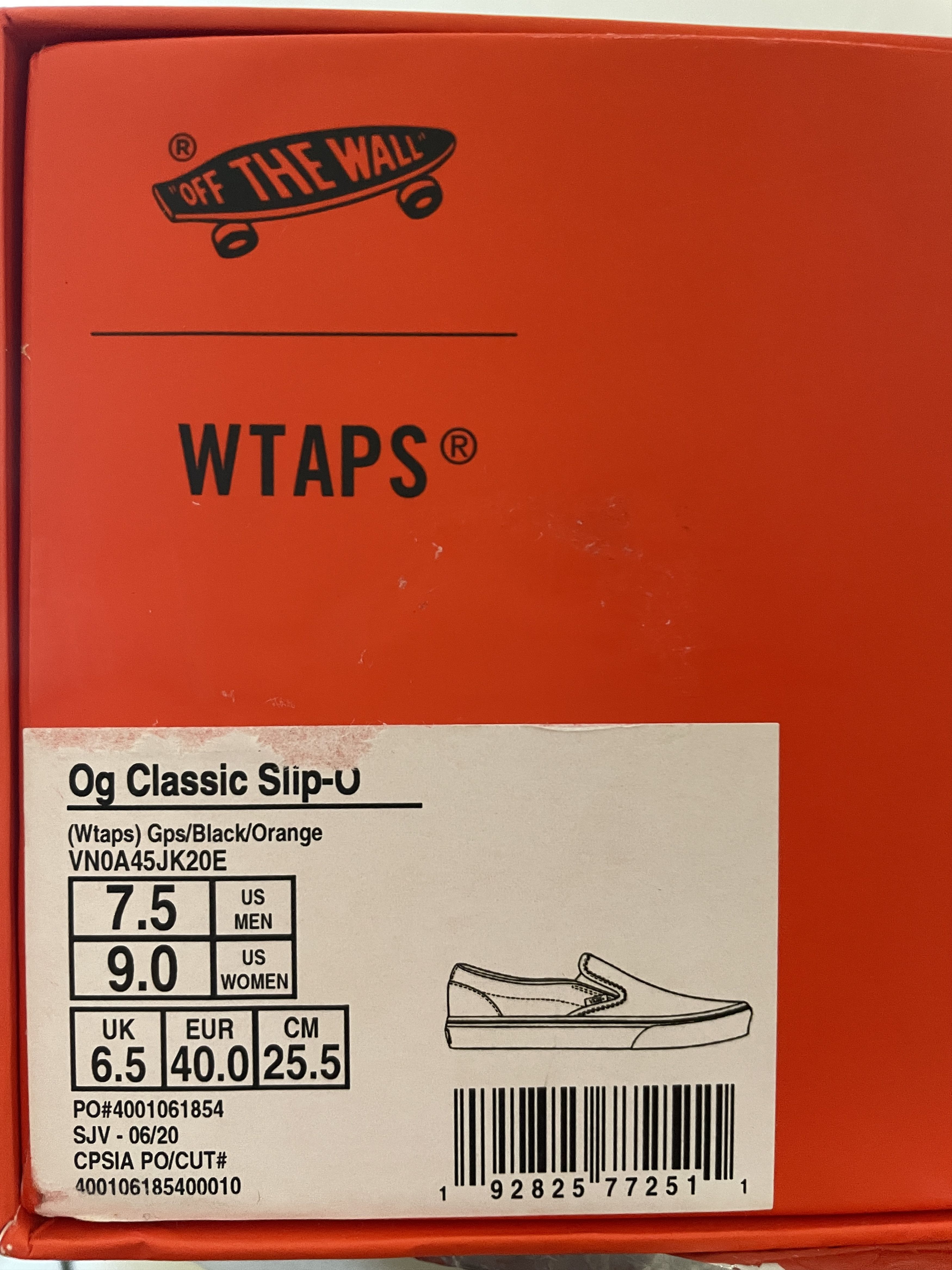 Vans × Wtaps OG Classic Slip On Size US 7.5 / EU 40-41 - 3 Thumbnail