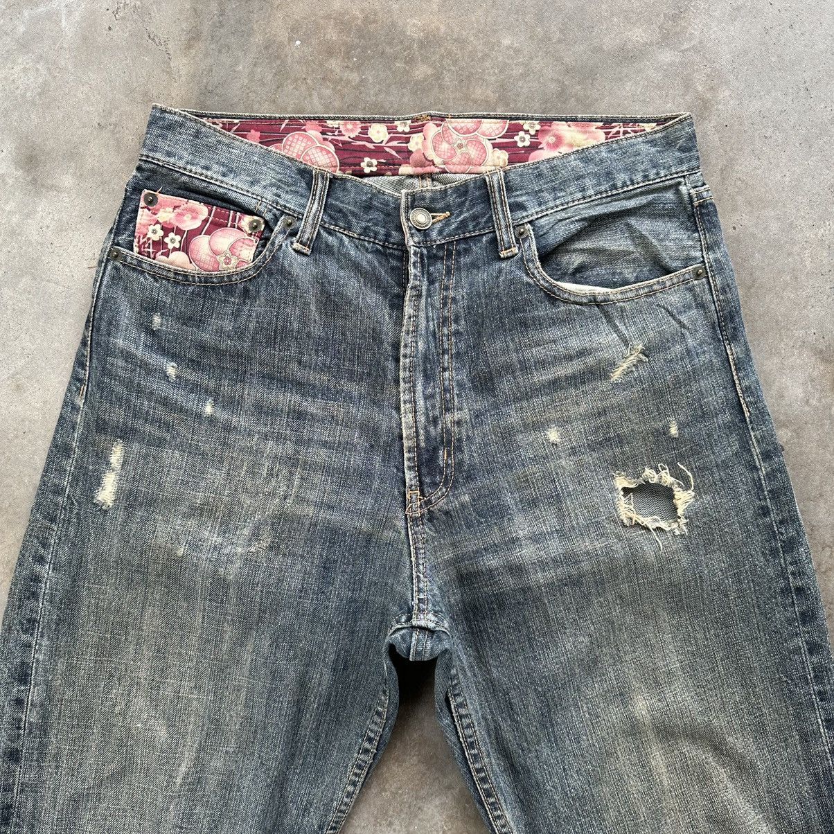 Japanese Brand Vintage Japanese Distressed Faded Rusty Denim Jean Pant W31 Size US 31 - 3 Thumbnail