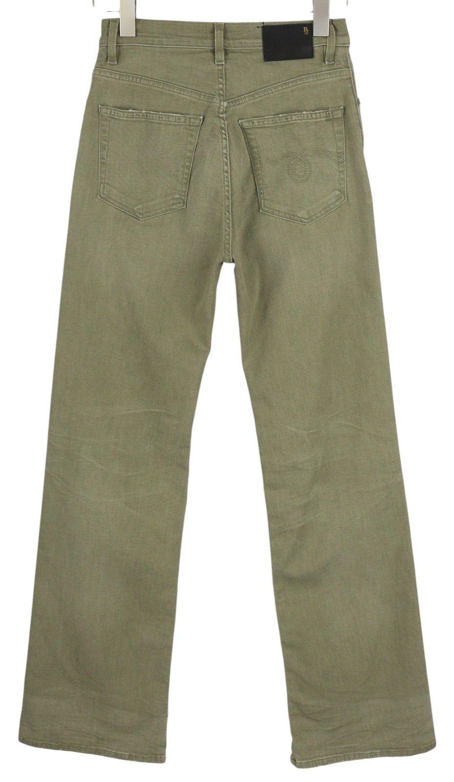 R13 JANE 27 Loose Straight Waist Olive Green Jeans 84499 Size 27" / US 4 / IT 40 - 3 Thumbnail