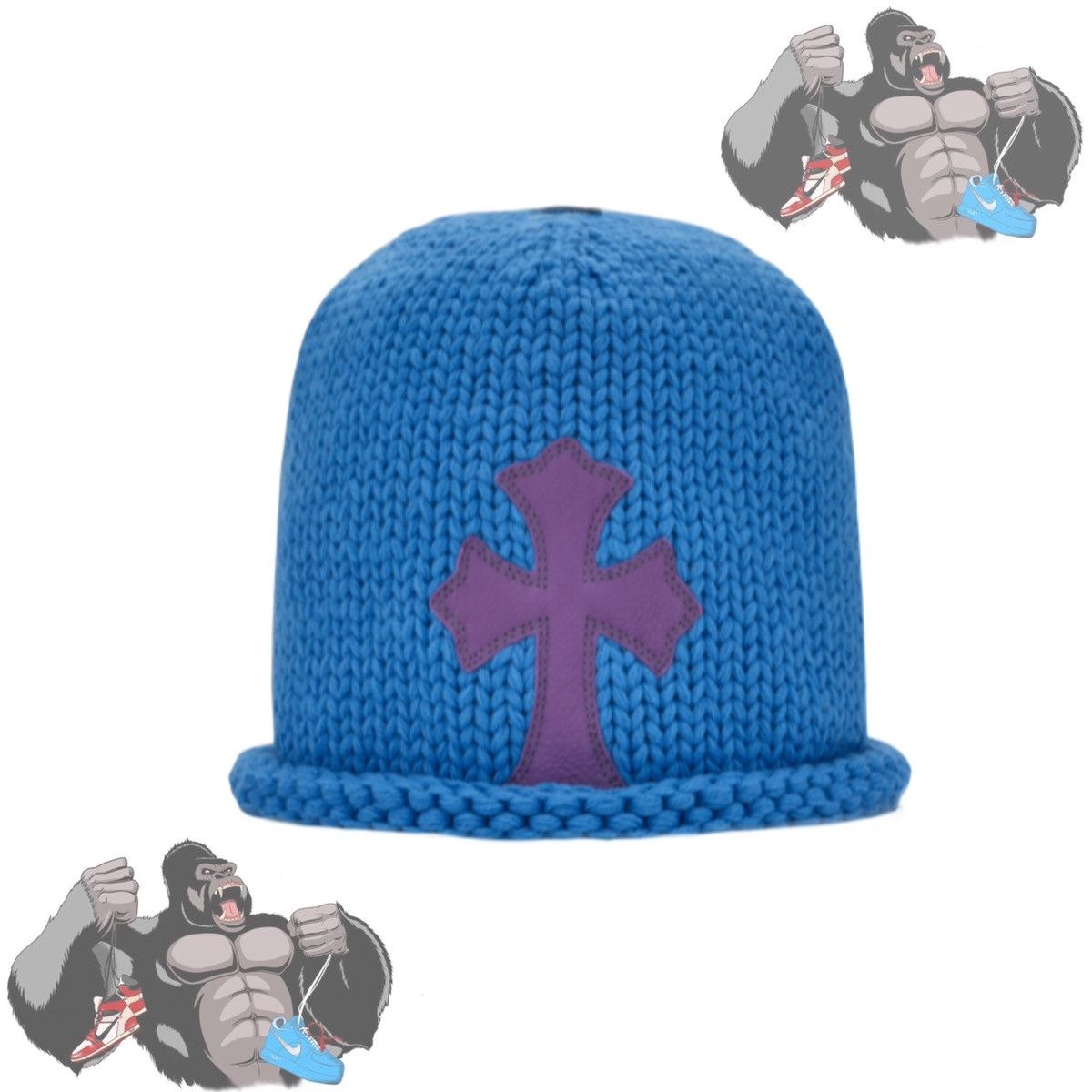 Chrome Hearts Chrome Hearts Cross Patch Cashmere Beanie Size ONE SIZE - 1 Thumbnail