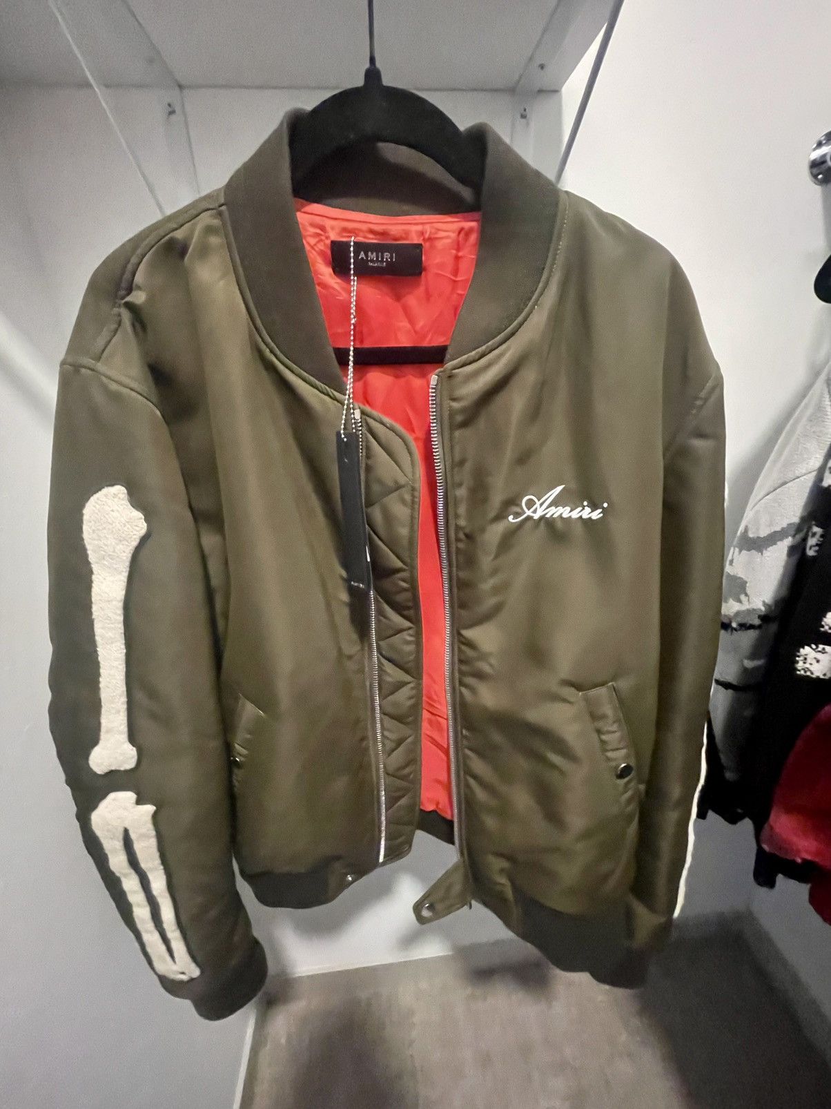 Amiri Amiri Bones Bomber Jacket Green XL Size US XL / EU 56 / 4 - 1 Thumbnail