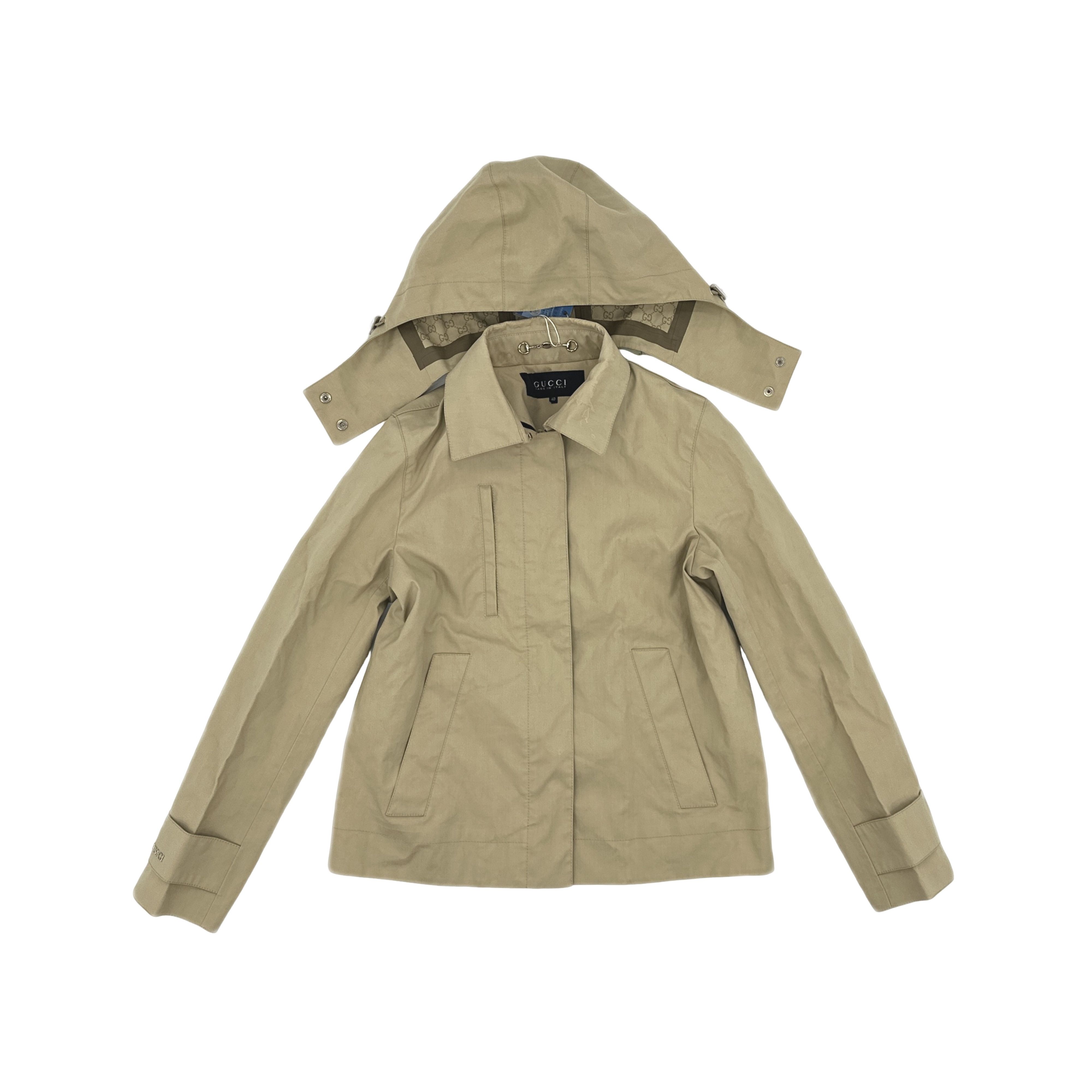Gucci Gucci Hooded GG Monogram Lining Jacket Size 40 Size US XXS / EU 40 - 1 Thumbnail