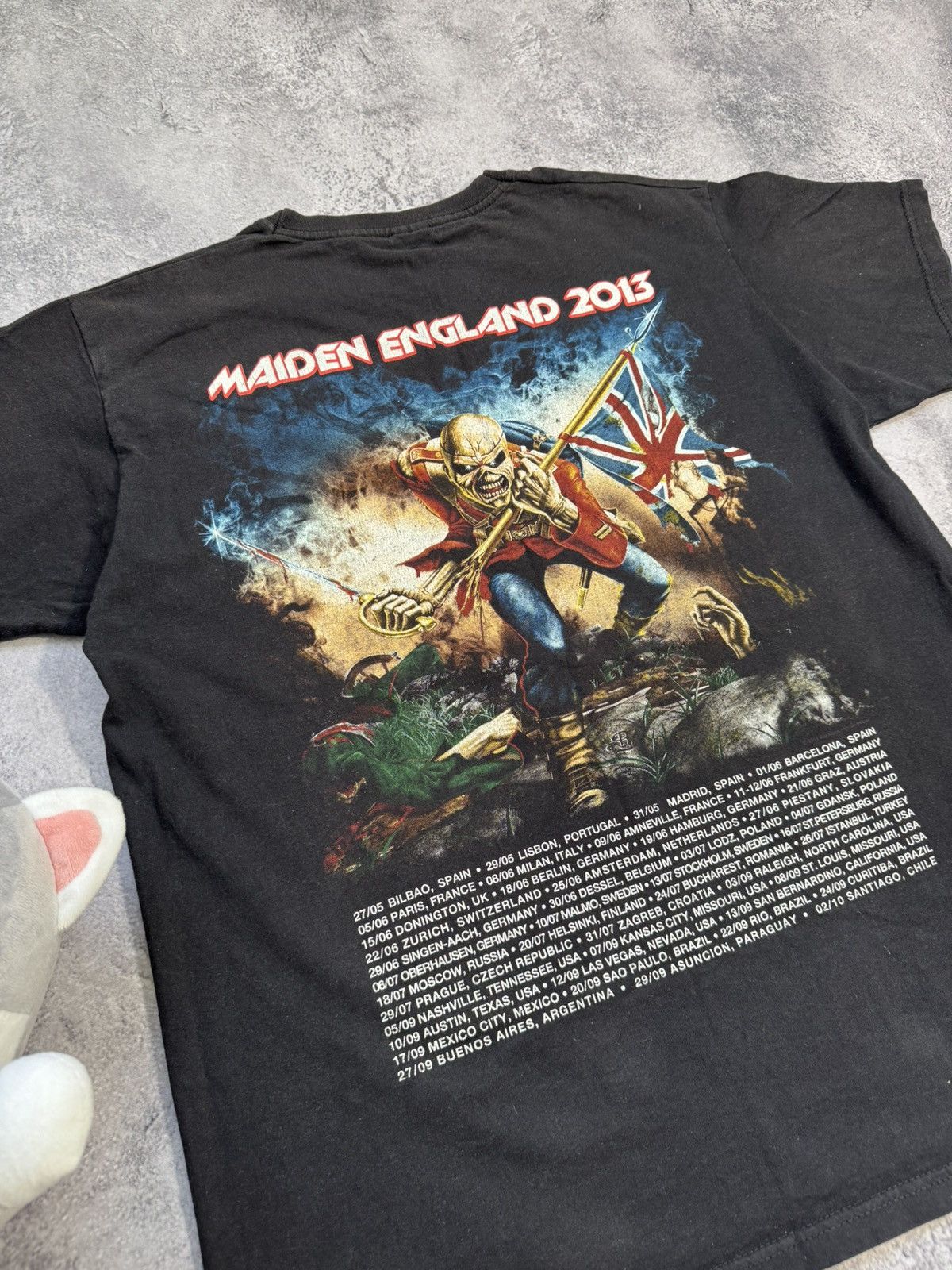 Band Tees × Iron Maiden Rare Vintage Iron Maiden Maiden England 2012 Tour T-Shirt Size US L / EU 52-54 / 3 - 8 Thumbnail