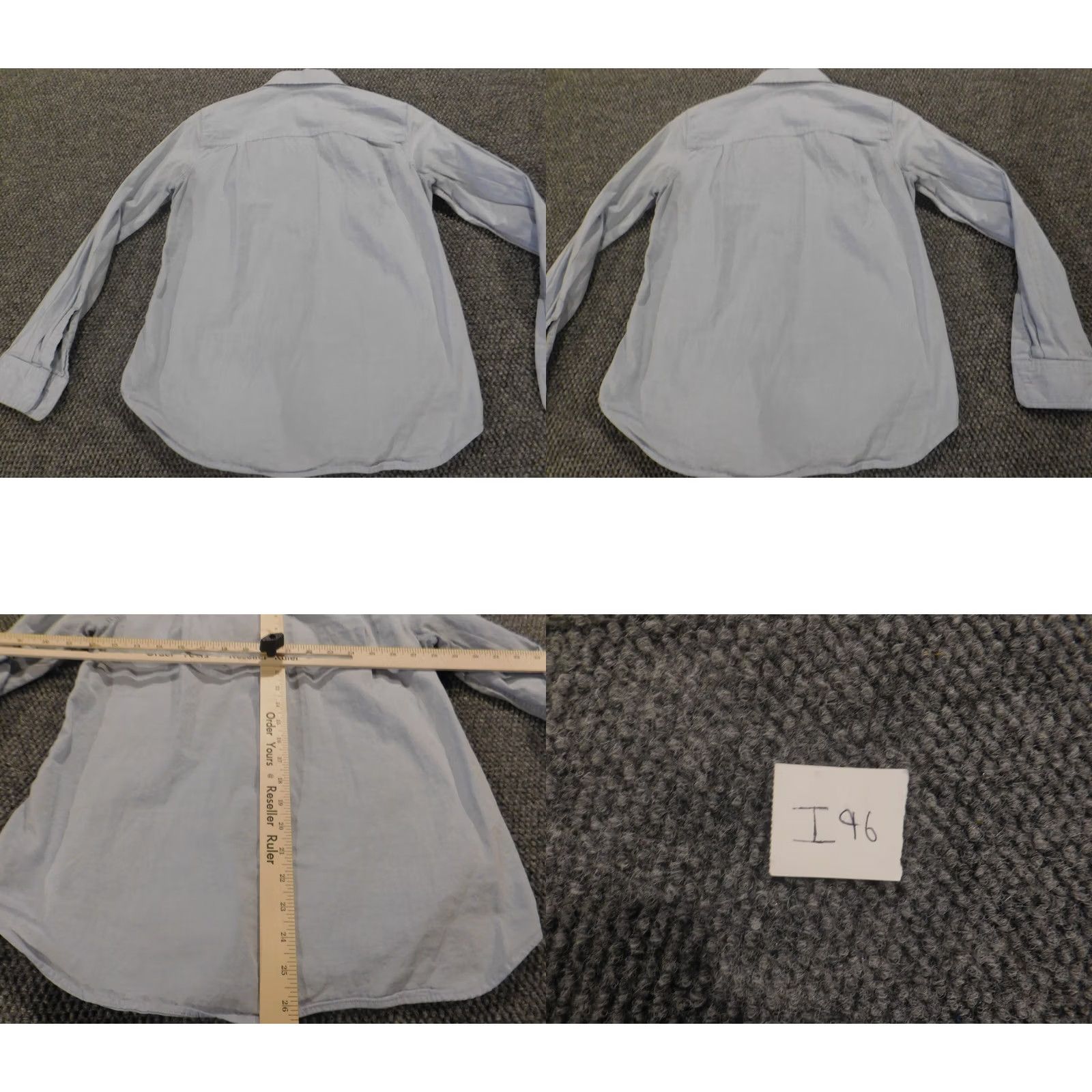 Gap Gap Womens Blouse Button-Up Denim XS Cap Sleeve Blue Regular Stretch Casual Size XS / US 0-2 / IT 36-38 - 8 Thumbnail