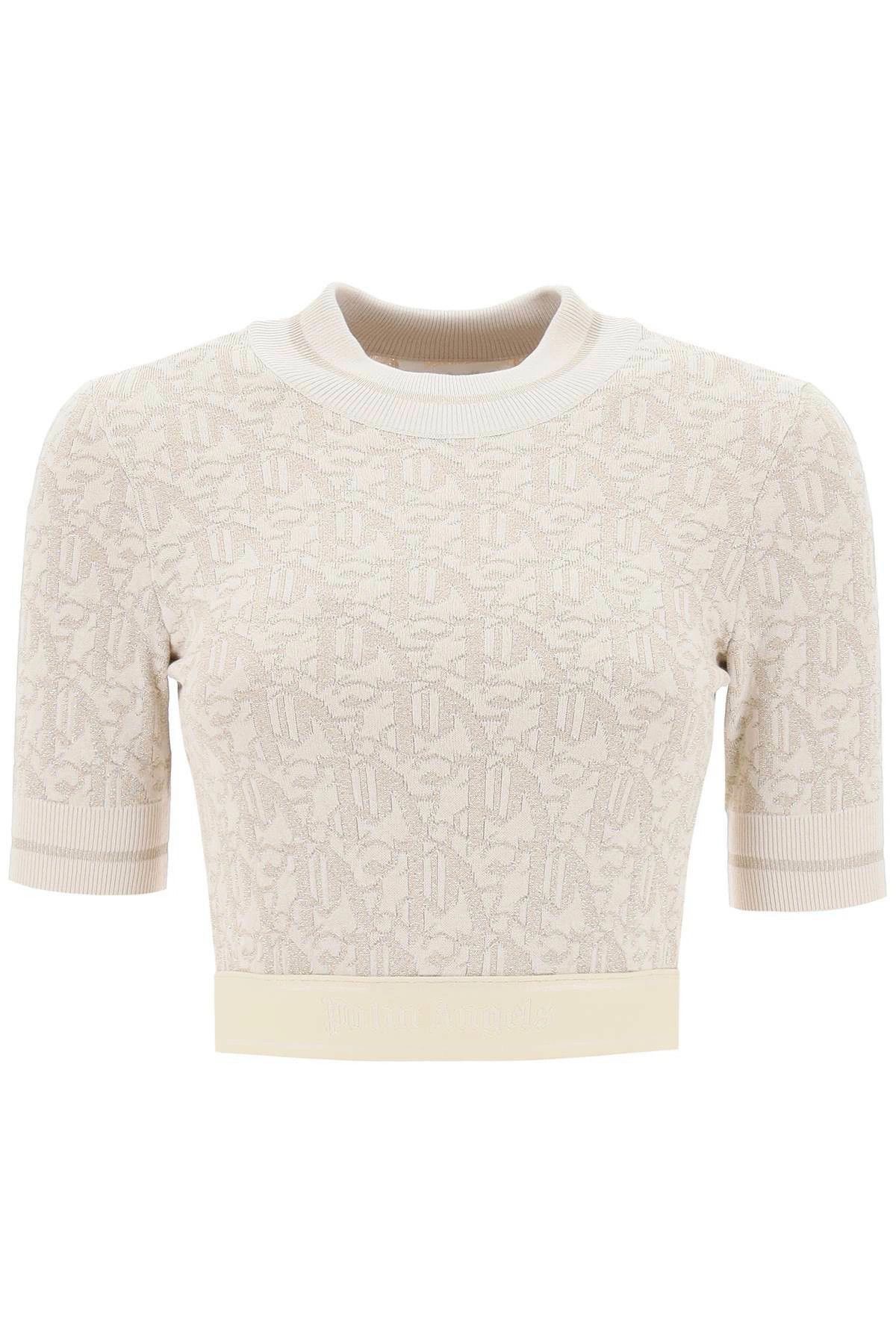 Palm Angels o1y1225 Crewneck Sweater in Beige Size S / US 4 / IT 40 - 1 Thumbnail