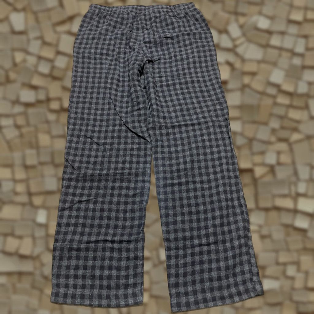 Croft & Barrow Croft & Barrow Pants Mens Size Medium Gray Black Plaid Waist Drawstring Lounge Pants Mens Size US 31 - 1 Thumbnail