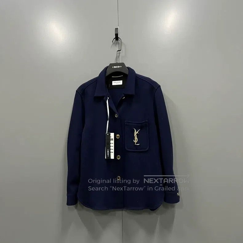 Saint Laurent Paris Saint Laurent Paris Navy Jacket Size S / US 4 / IT 40 - 1 Thumbnail